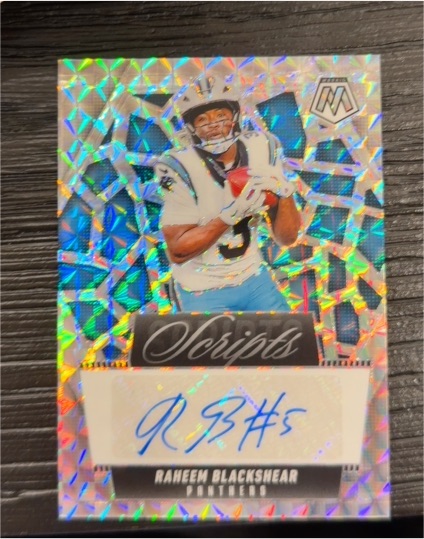 2025 Panini Mosaic #SCR-RBR Raheem Blackshear Scripts — front