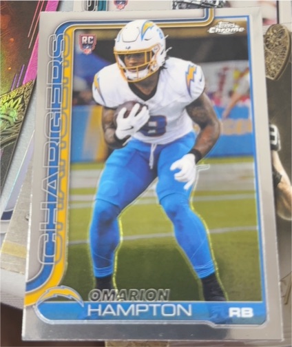 2025 Topps Chrome #324 Omarion Hampton — front