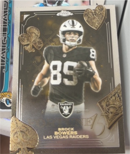 2025 Topps Chrome Fortune 15 #F15-8 Brock Bowers — front