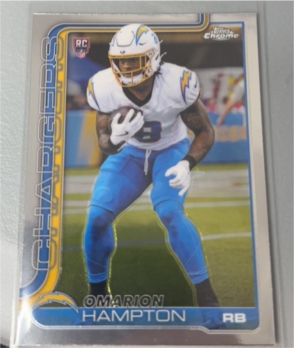 2025 Topps Chrome #324 Omarion Hampton — front