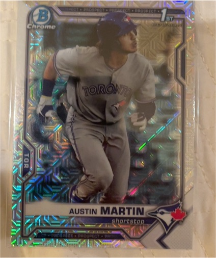 2021 Bowman Chrome #BCP-87 Austin Martin — front
