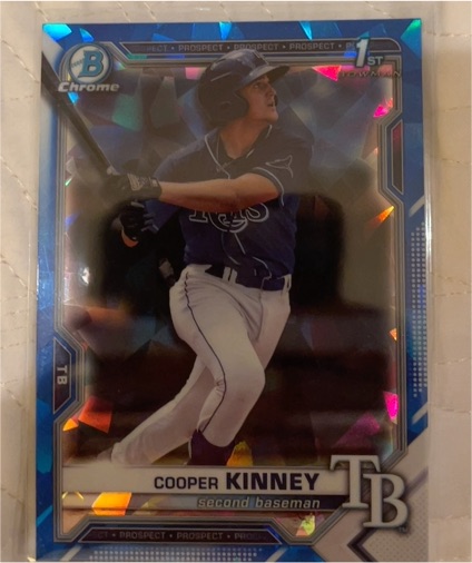 2021 Bowman Chrome Draft Sapphire #BDC-127 Cooper Kinney — front