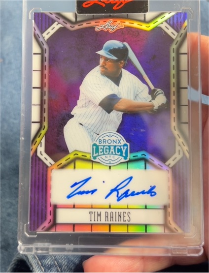 2025 Leaf a Bronx Legacy Autographs #P-TR1 Tim Raines — front