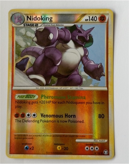 2010 Pokémon HeartGold & SoulSilver Triumphant #6 Nidoking — front