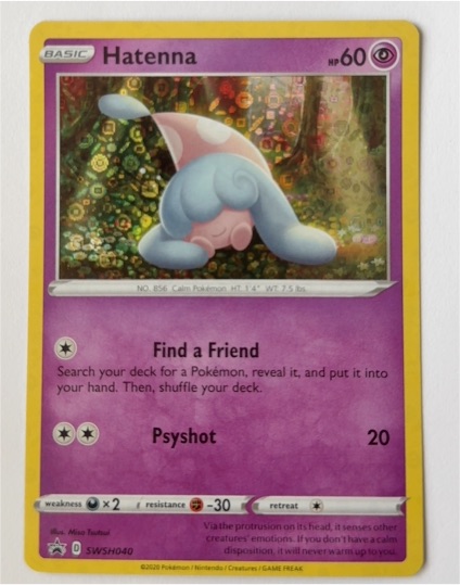 2020 Pokémon SWSH040 Hatenna — front
