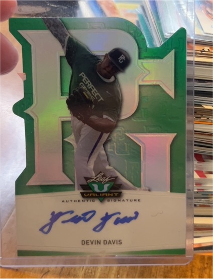 2014 Leaf Valiant Perfect Game #PGV-DDI Devin Davis — front