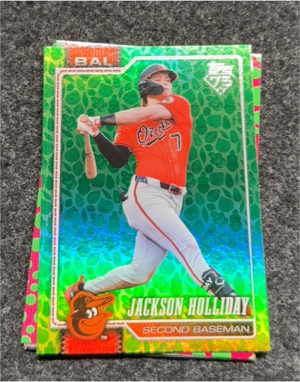 2026 Topps Series 1 #92 Jackson Holliday Holiday Green Foil — front