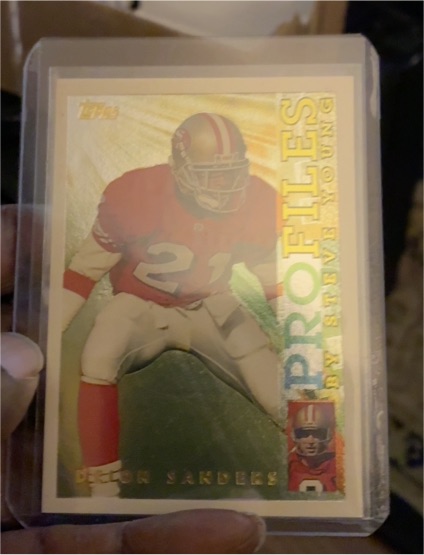 1995 Topps Profiles #PF-4 Deion Sanders — front