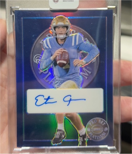 2024 Leaf Pro Set Metal Platinum Prismatic Blue #PLEG1 Ethan Garbers Auto — front
