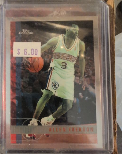 1997-98 Topps Chrome #54 Allen Iverson — front