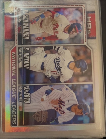2026 Topps Series 1 #84 National League HR Leaders Schwarber/Ohtani/Soto — front