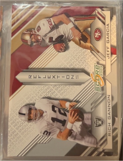 2003 Score Reflextions #R-15 Rich Gannon / Jeff Garcia — front