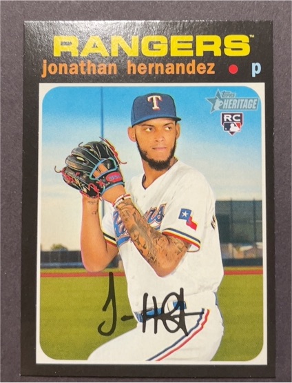 2020 Topps Heritage #506 Jonathan Hernandez — front