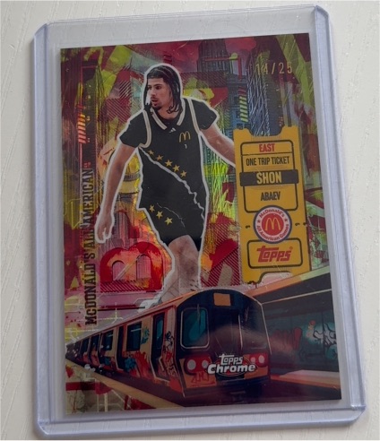 2025 Topps Chrome McDonald's All American One Trip Ticket #HR-1 Shon Abaev — front