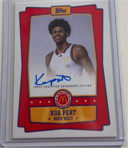 2025 Topps Chrome McDonald's All American #EA-KP Koa Peat — front