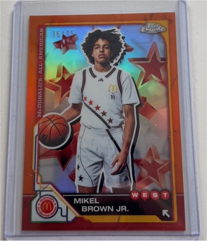 2025 Topps Chrome McDonald's All American #9 Mikel Brown Jr. West — front