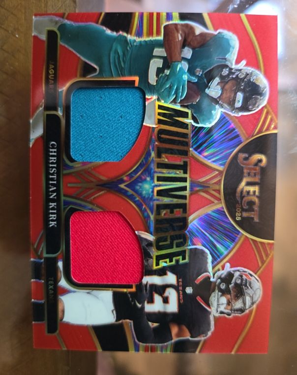 2025 Panini Select #MVJ-CKK Christian Kirk Multiverse Dual Patch Jaguars Texans — front
