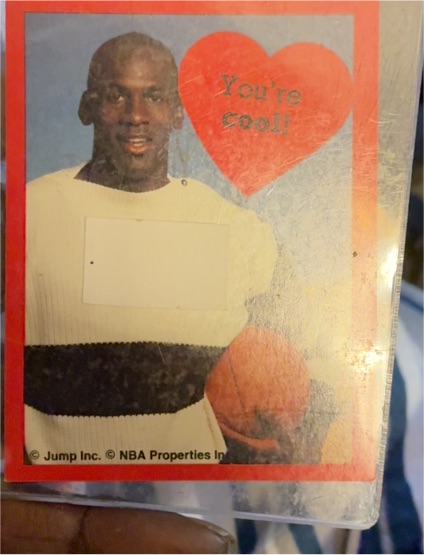 1990 Jump Inc. You're Cool Michael Jordan Valentine Card — front