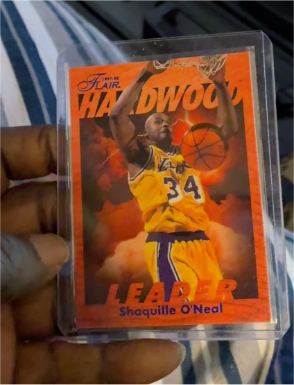 1997-98 Fleer Flair Hardwood Leader #13 Shaquille O'Neal — front