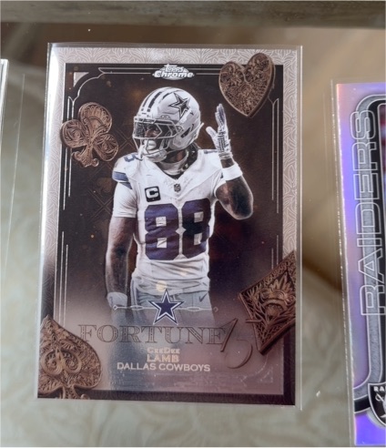 2025 Topps Chrome #F15-9 CeeDee Lamb Fortune-15 Dallas Cowboys — front