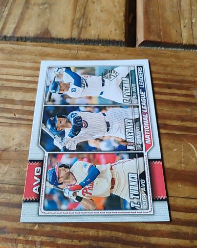 2026 Topps Series 1 #151 National League Leaders AVG Nico Hoerner / Freddie Freeman / Trea Turner — front