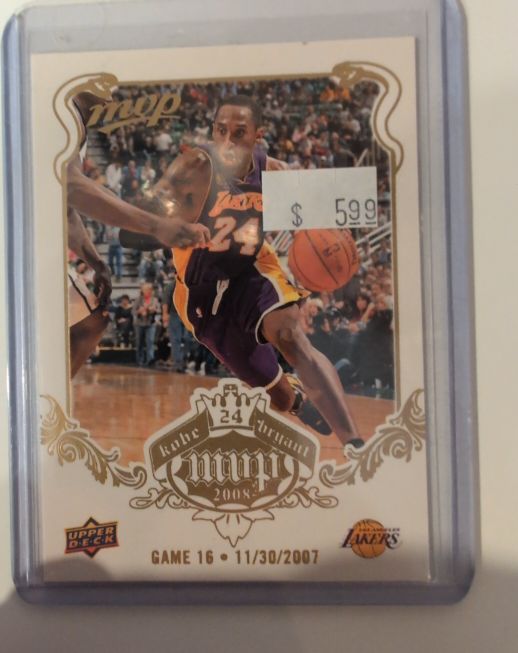 2008 Upper Deck MVP Kobe Bryant Game 16 11/30/2007 — front