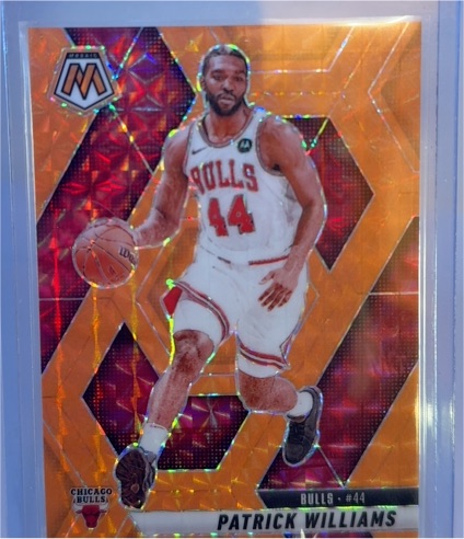 2024-25 Panini Mosaic #48 Patrick Williams Orange Mosaic Prizm — front
