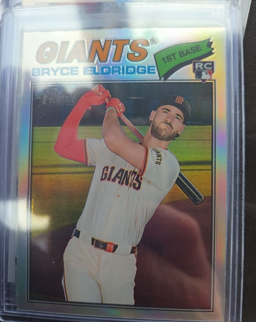 2026 Topps Heritage #310 Bryce Eldridge Chrome Rookie — front