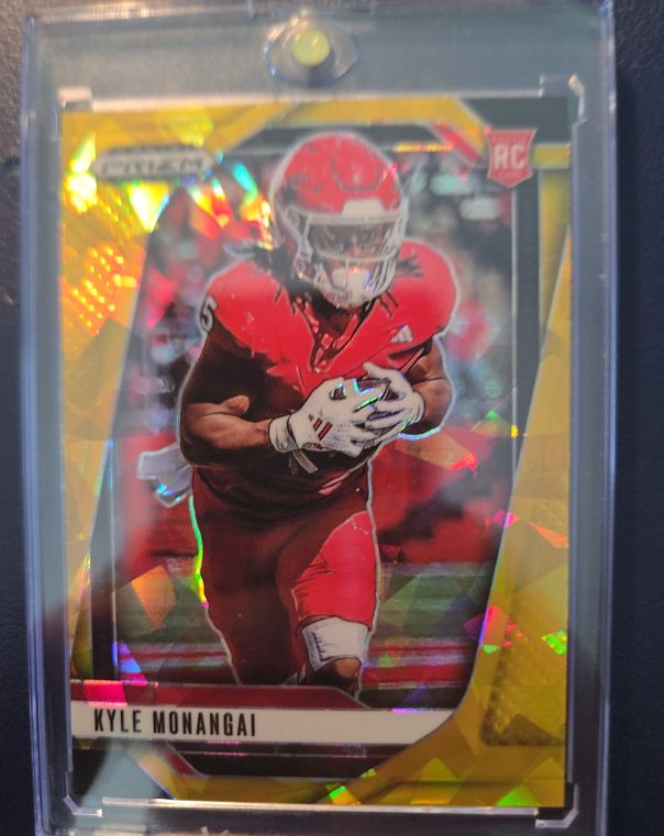 2025 Panini Prizm Draft Picks #108 Kyle Monangai Gold Ice Prizm Rookie — front