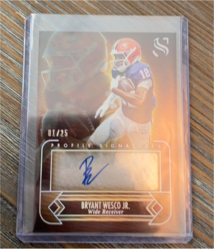 2025 Bowman Best U The Best of 2025 Auto #BOA-BWJ Bryant Wesco Jr. — front