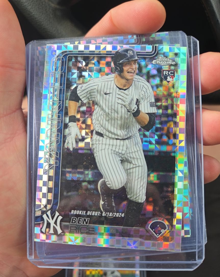 2025 Topps Chrome Update #USC138 Ben Rice X-Fractor Rookie — front