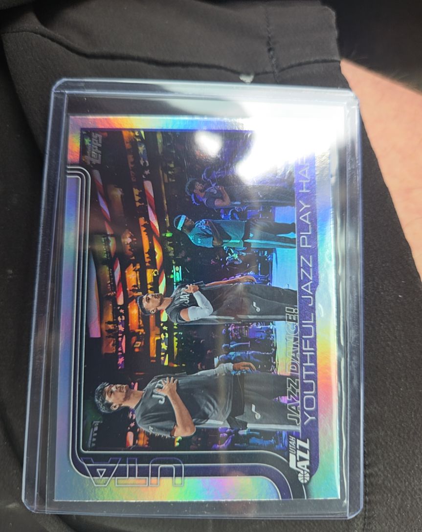 2025-26 Topps #290 Jazz Dance! Youthful Jazz Play Hard — front