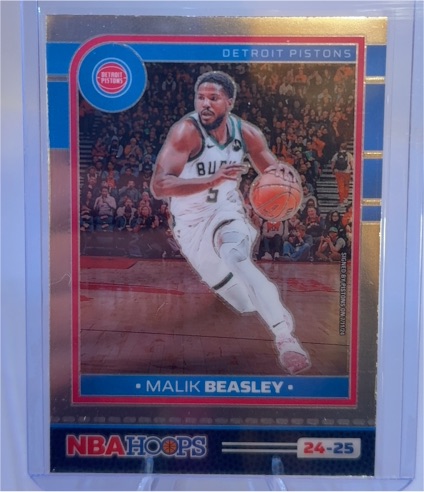 2024-25 Panini NBA Hoops Opti-Chrome Silver #24-25 Malik Beasley — front
