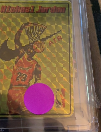 1985 Nike Michael Jordan Air Gold Jewel Prism Sticker #85 — front