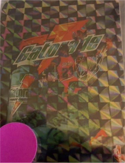 1991 Gatorade Mini Michael Jordan Be Like Mike Tobacco Refractor — front