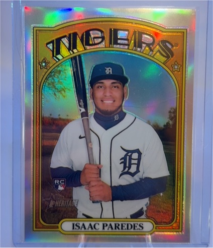 2021 Topps Heritage #601 Isaac Paredes Chrome — front
