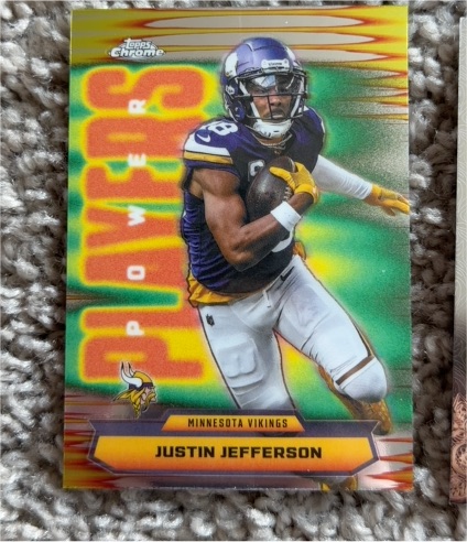 2025 Topps Chrome #PP-22 Justin Jefferson Power Players — front