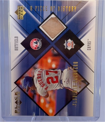 1999 Upper Deck Black Diamond A Piece of History Vladimir Guerrero Bat Relic — front