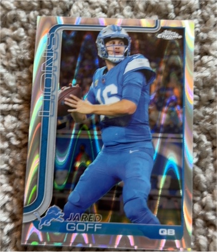 2025 Topps Chrome #102 Jared Goff — front