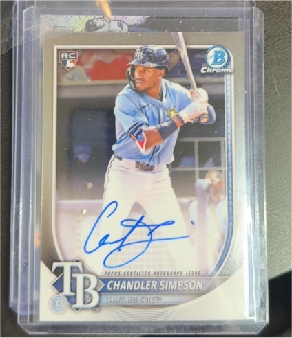 2025 Bowman Chrome #CRA-CS Chandler Simpson Rookie Autograph — front