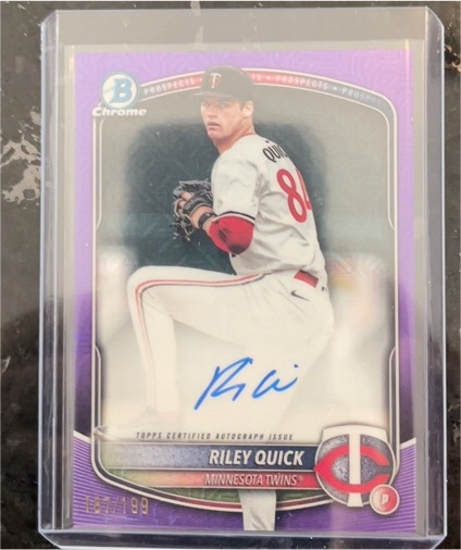 2025 Bowman Chrome Draft #CPA-RQ Riley Quick — front