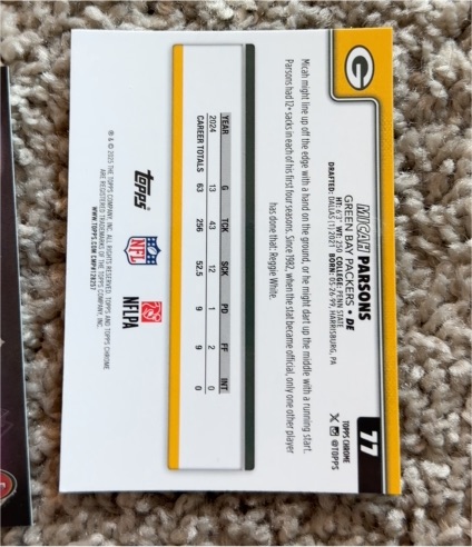 2023 Topps #177 Micaiah Parsons — front