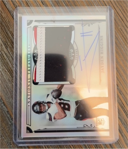 2025 Panini National Treasures #RTHS-JHS Jayden Higgins — front