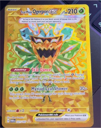 2024 Pokémon TCG Twilight Masquerade #221 Teal Mask Ogerpon ex — front