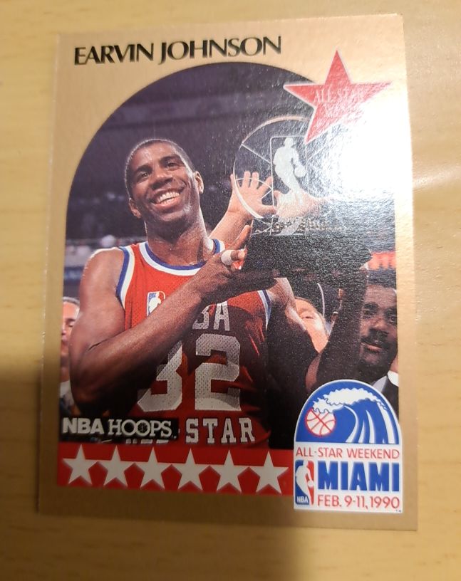 1990 NBA Hoops #18 Earvin Johnson All-Star Weekend Miami — front