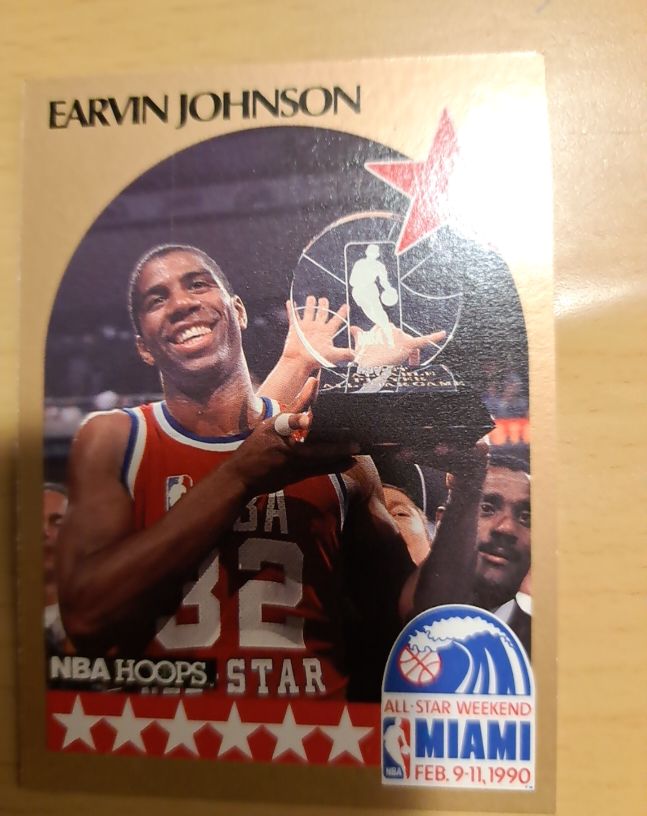 1990 NBA Hoops #18 Earvin Johnson All Star Weekend Miami — front