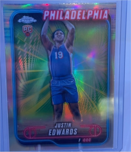 2024-25 Topps Chrome #161 Justin Edwards — front
