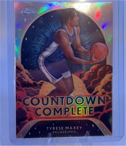 2024-25 Topps Chrome #CC-9 Tyrese Maxey Countdown Complete — front