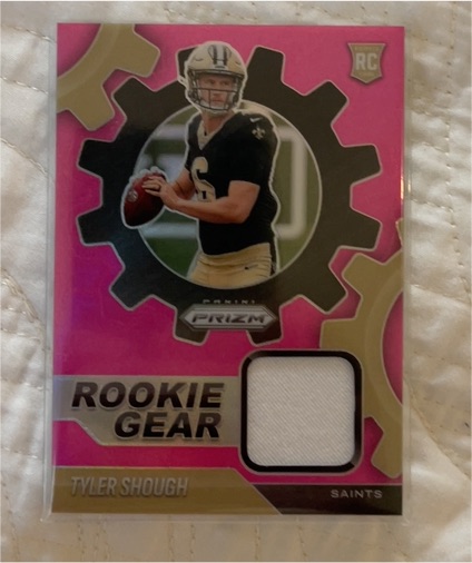 2025 Panini Prizm #RGR-TSH Tyler Shough Rookie Gear Pink — front
