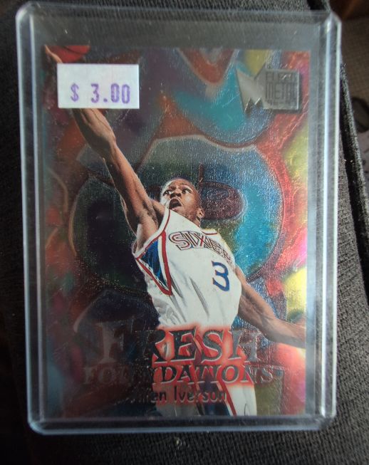 1996-97 Fleer Metal #236 Allen Iverson Fresh Foundations Rookie Card — front